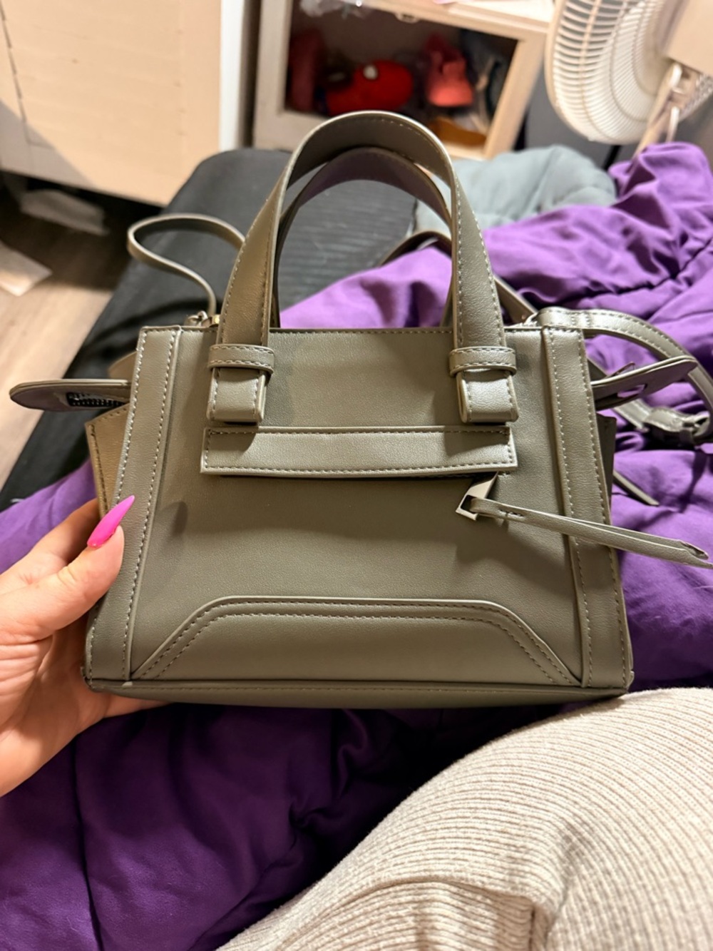 Forever 21 Olive Green Mini Satchel